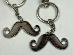 Handlebar Moustache Glittering Bag Charms Metal Keychains Dad Gift Lot Of 2. Fixed Price $10.40.