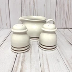 Johnson Brothers Table Plus Sandlewood Gravy Boat With Salt & Pepper Shaker Set. Fixed Price $29.99.
