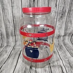 Vintage Brockway Glass Storage 1 Gallon Container Red Lid Kitchen Theme 90S Vtg. Fixed Price $9.99.