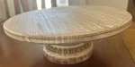 Primitives By Kathy Whitewashed Wood Pedestal Tray - Cake Stand Party Decor. Fixed Price $38.00.