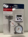 Taylor Kitchen Basics Set 3 Piece Digital Timer, Meat & Oven Thermometer New. Fixed Price $15.00.