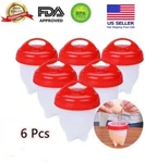 6PCS Hard Boiled Silicone Egg Cooker Non Stick Without The Shell Cups. Fixed Price $9.99.