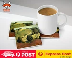 Coaster Coffee Drinking Mat Grant Wood - Young Corn Art Paint. Fixed Price $10.62.