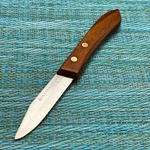Vtg Ekco Paring Peeling Kitchen Knife 2.5" Stainless Blade Wood Handle Usa Parer. Fixed Price $9.99.