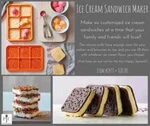 Pampered Chef Ice Cream Sandwich Maker #2493 Silicone & Nylon Orange New Sealed. Fixed Price $27.99.
