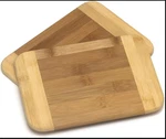 Lipper Bamboo Wood Two-tone Kitchen Cutting & Serving Board Small 8"X 6"X5/16". Fixed Price $19.99.