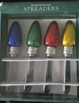 Christmas Light Set #4 Boston Warehouse Heirloom Ornaments Cheese Spreaders.... Fixed Price $16.99.