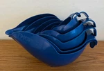 Pourfect Spill Proof Mixing Bowls 6PC Set Large Cooking Small To Blue. Fixed Price $49.95.