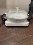 Corningware Black Scroll Casserole W/ Electric Skillet Warmer Trefoil. Fixed Price $139.88.