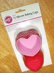 Wilton 12 Ct Heart Silicone Baking Cups #415-9409 Red, Pink No Pan Needed. Fixed Price $6.89.