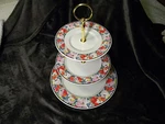 1994 Fine China The Artland Collection Daisy By Pearl 3-TIER Cake Stand. Fixed Price $25.00.