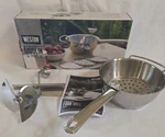 Weston Stainless Steel Food Mill W/ 3 Discs Complete Set Box Manual. Fixed Price $31.48.