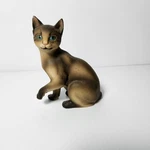 Abyssinian Blue Eyed Cat Porcelain Figurine Andrea Sadek #7424 1985. Fixed Price $10.00.