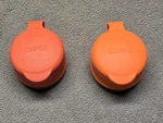 Two Copco Small Caps Cover & Seal Your Bags For Easy Fresh Storage, Orange. Fixed Price $6.37.