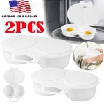 2PCS Microwave Poacher Diy Cooker Eggs Capacity Steamer Home Breakfast. Fixed Price $7.55.