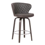 Armen Living Mynette Modern Faux Leather Swivel Kitchen Barstool, 26 Counter Hei. Fixed Price $65.06.