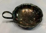 Vtg 60S Silverplate Tea Strainer Ball Feet Loop Handle Scalloped Edge 3. Fixed Price $25.00.