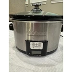 Cuisinart Programmable Slow Cooker Silver Stainless Steel PSC-650 Tested Works. Fixed Price $39.99.