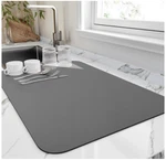 Dish Drying Mat, Heat Resistant, Non-slip, Super Absorbent, 16"X18", Dark Grey. Fixed Price $15.69.