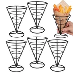 Iplusmile 6PCS French Fries Holder, Ice Cream Stand Basket, Metal Wire Cone S.... Fixed Price $37.03.