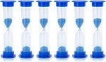 6PC 1 Minute Sand Timer Set Blue Hourglass Classroom Games Kitchen Decor. Fixed Price $11.90.