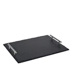 Wolfgang Puck Slate Tray With Stainless Steel Handles Model 679-689. Fixed Price $29.99.