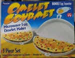 Emson Omelet Gourmet Microwave Egg Maker With Separator, White. Fixed Price $10.00.