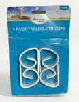 Vintage 1980 Rite Aid Home Design Tablecloth Clips Set Of 4 White New Sealed. Fixed Price $7.82.