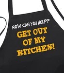 Black Chef Get Out Of My Kitchen!, With Attitude By Coolaprons. Fixed Price $19.95.