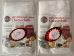 Norpro 100% Cotton Bleached Cheesecloth Canning Straining Broth 2 Pkg. Fixed Price $7.86.