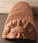Vintage 1983 Bentson-west Terra-cotta Cantina Taco Rack Crested Sun Face Italy. Fixed Price $12.99.