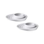 K Chenprofi Set Egg Cups With Oval Base, White Porcelain Holders For Hard. Fixed Price $23.99.