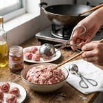 Kitchen Maker Tool, Stainless Steel Round Scoop CLIP(2 Sizes). Fixed Price $5.96.