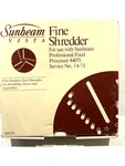Sunbeam Vista Professional Food Processor Fine Shredder Blade #84071 Vintage. Fixed Price $13.01.