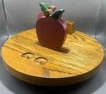 Vintage Wood Apple Lazy Susan Cottage Core Table Centerpiece 12". Fixed Price $28.03.