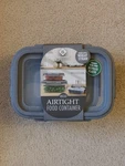 Gourmet Kitchen 3 Piece Food Container Set - Small/medium/large Clear/gray. Fixed Price $15.00.