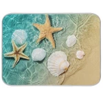 Dish Drying Mat Starfish Seashell Summer Beach 16X18IN, Reversible Absorbent. Fixed Price $27.15.