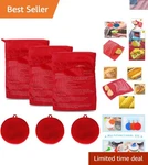 3-PACK Microwave Potato Bag Kit & Silicone Scrubber Brush Cook Fast Clean. Fixed Price $12.34.