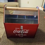 The Tin Box Company, Coca-cola Galvanized With Handle Red, 4 Compartment Caddy.. Fixed Price $19.99.