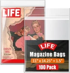 Protector For Life Magazine Bags 100 Pack Crystal Clear, Acid-free Archival. Fixed Price $31.99.