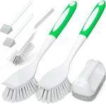 6 Pack Kitchen Cleaning Set, Green, Multipurpose Scrub Brushes For Home. Fixed Price $19.46.