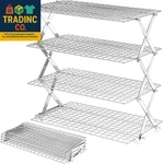 4 Tier Collapsible Cooling Rack - Adjustable Stainless Steel Baking With. Fixed Price $71.99.