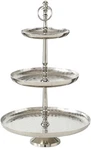 Old World Grand Hotel Cake Stand 3 Tiers Polished Silver Aluminum. Fixed Price $59.99.