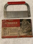 Vintage Huot Serrater & Meat Tenderizer Original Package Red Plastic Handle. Fixed Price $14.99.