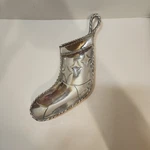 Mariposa Aluminum Christmas Stocking 10" Candy Dish Cookie Tray Hanging Stars. Fixed Price $24.04.