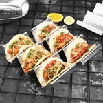 Taco Holder Stand 4 Packs - Stainless Steel Rack Truck Tray Style Oven Safe. Fixed Price $19.99.