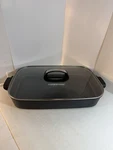 Farberware Roasting Pan With Lid Nonstick Large 17 X 12 Oven Roaster. Fixed Price $35.00.