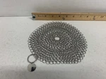 Trailside Table 7 Round Chainmail Scrubber Loosen Food, Preserve Seasoning A019. Fixed Price $13.95.