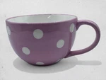 The Pampered Chef Pink Help Whip Breast Cancer Cup Mug White Polka Dot Ceramic. Fixed Price $14.88.