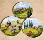 Susanne Riette For Boston Wearhouse Small Snack Plates Set Of 3 Country Homes. Fixed Price $15.55.